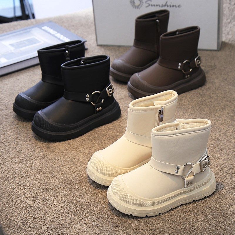 2024冬季新款儿童棉靴男童雪地靴女童加绒保暖靴子防水二棉鞋短靴,童鞋/婴儿鞋/亲子鞋,棉靴,淘宝优惠券,粉丝福利购,淘宝优惠卷