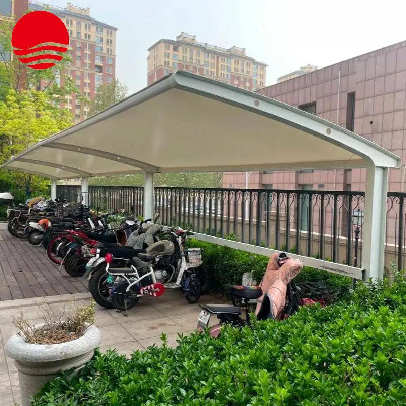 户外汽车遮阳篷小区轿车膜结构停车棚工厂电动车雨蓬充电桩停车棚