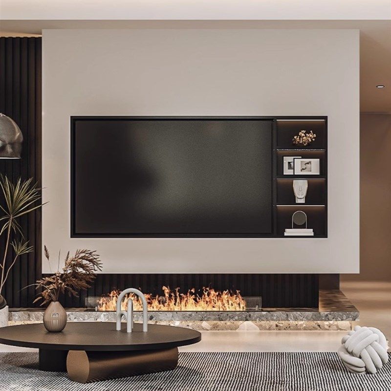 不锈钢电视机背景墙哑黑嵌入柜电视柜金属壁龛客厅镶嵌式满墙定制,金属材料及制品,不锈钢制品,淘宝优惠券,粉丝福利购,淘宝优惠卷