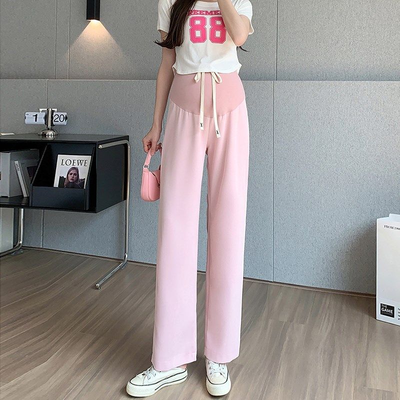 小个子孕妇阔腿裤窄版外穿九分夏季薄款坠感西装直筒冰丝休闲长裤,孕妇装/孕产妇用品/营养,孕妇打底裤,淘宝优惠券,粉丝福利购,淘宝优惠卷