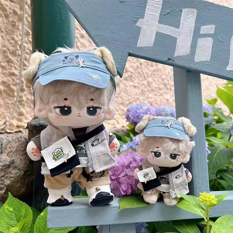 10cm棉花娃娃衣服20cm 15cm娃衣废土金毛套装酷帅棒球服无属性 - 实物图
