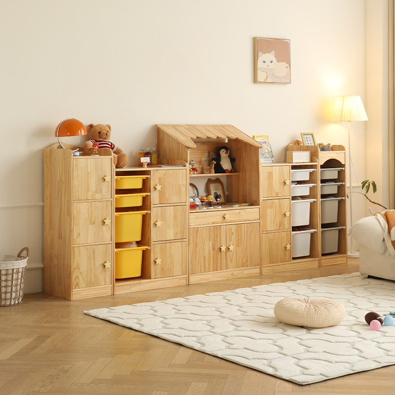 实木儿童玩具收纳柜大容量客厅置物架宝宝分类储物柜落地家用多层,住宅家具,儿童储物架/收纳架,淘宝优惠券,粉丝福利购,淘宝优惠卷
