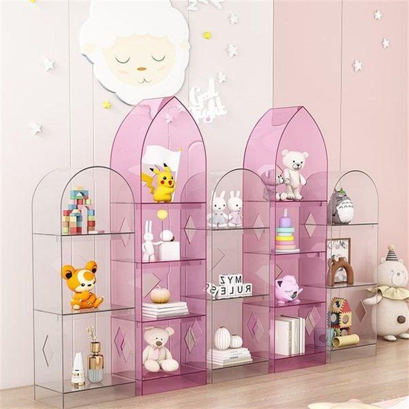 亚克力书柜落地书架带门收纳防尘柜客厅小型多层展示架手办置物架,住宅家具,家用陈列柜,淘宝优惠券,粉丝福利购,淘宝优惠卷