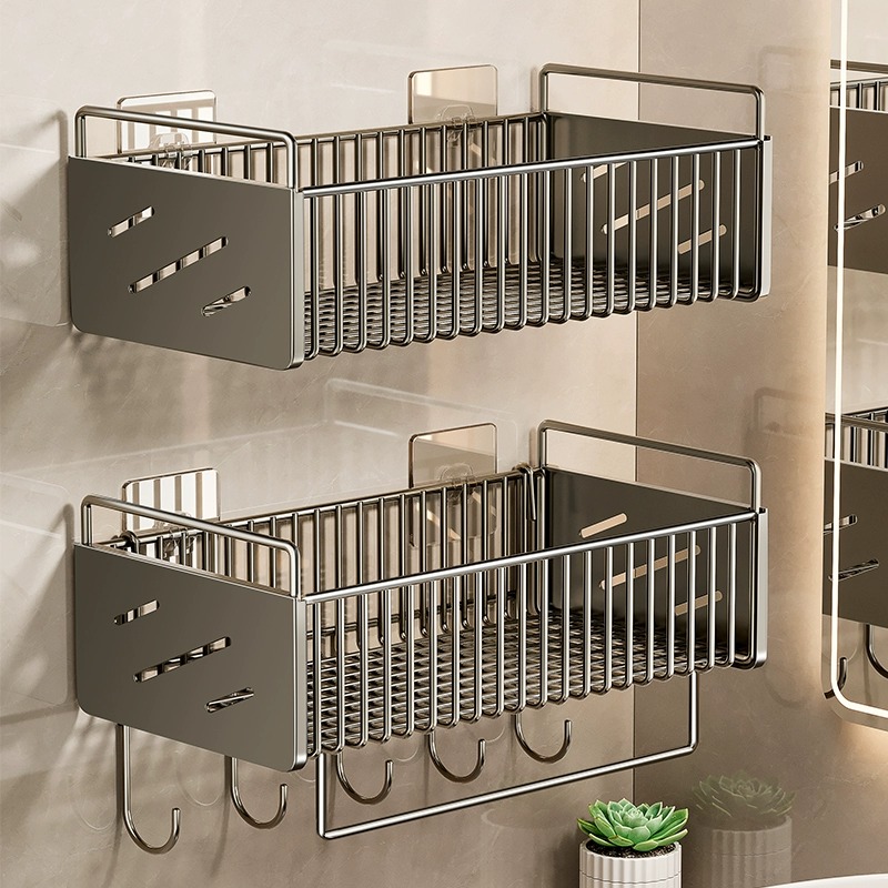 卫生间浴室置物架家用厕所洗手间C壁挂式多层收纳架免打孔墙上挂