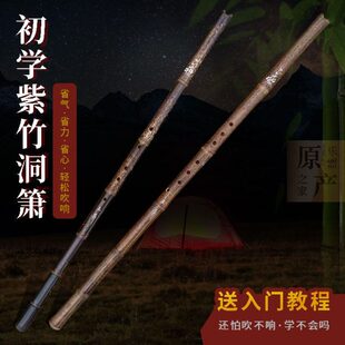 入门款紫竹箫乐器初学短萧长萧竹萧八孔洞箫初学者f调g调六孔吹箫