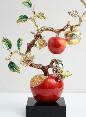 平安喜乐珐琅彩工艺品摆件电视柜 创意家居饰口礼品酒柜玄关礼物