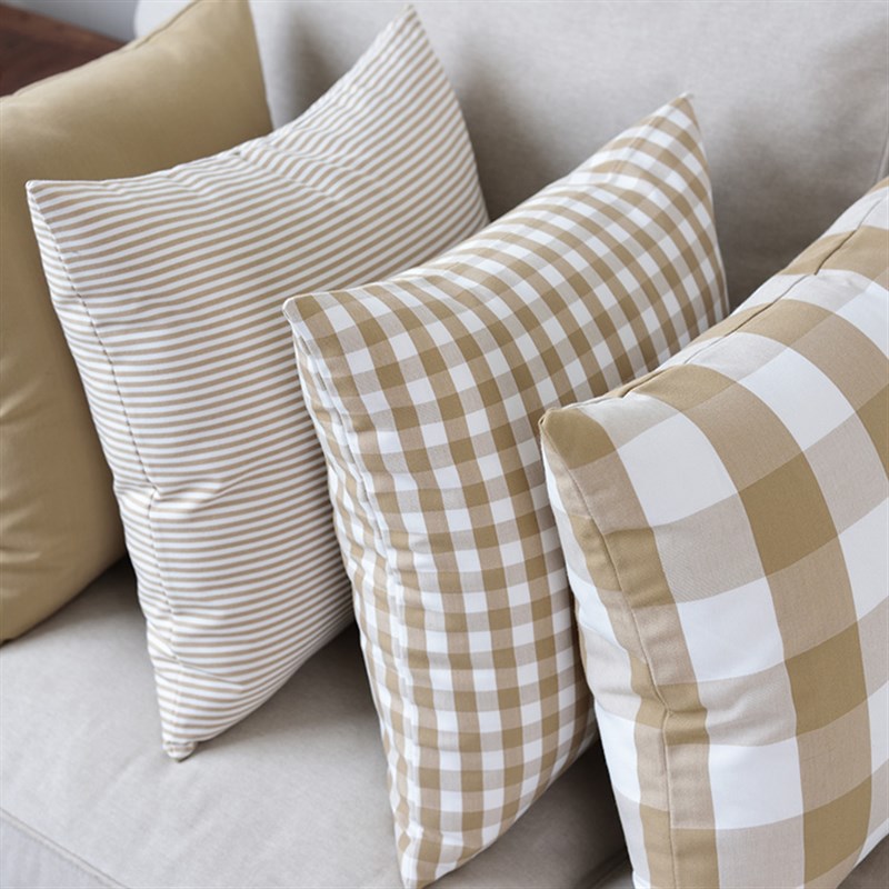 北欧简约现代格子靠枕o套客厅沙发抱枕靠垫套抱枕套不含芯50定做