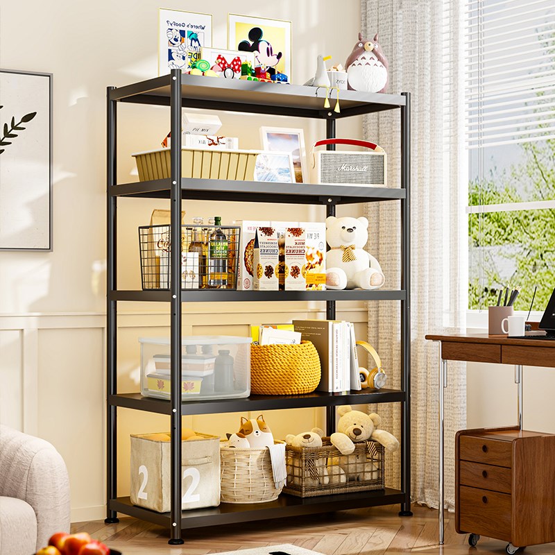 厨房家用置物架多层n落地客厅展示书架仓库收纳层架杂物整理圆管