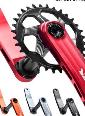 SWTXO鹰眼山地自行车曲柄GXP铝合金中空一体7075铝轴CNC单盘曲柄