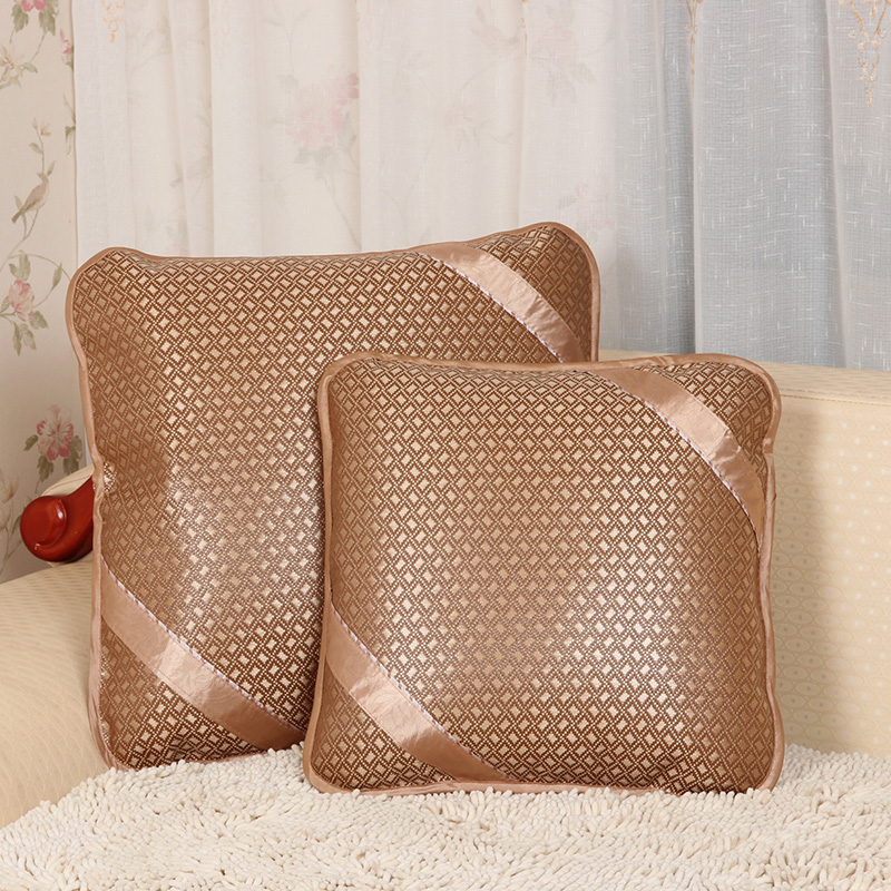 夏季冰藤凉席靠垫套 办公室腰靠靠垫 夏天沙发凉席X抱枕套不含芯