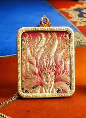 擦擦唐卡藏式立体五爷文殊唐卡吊