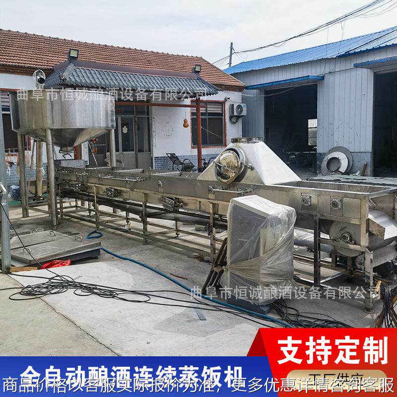 白酒酿酒连续蒸饭机 蒸汽式蒸饭设备 自动上料出料 酒厂专用设备