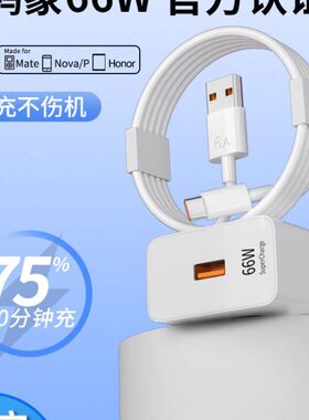 66W超级快充头适用鸿蒙40W充电器mate50 40pro p40p30p20 nova9 8