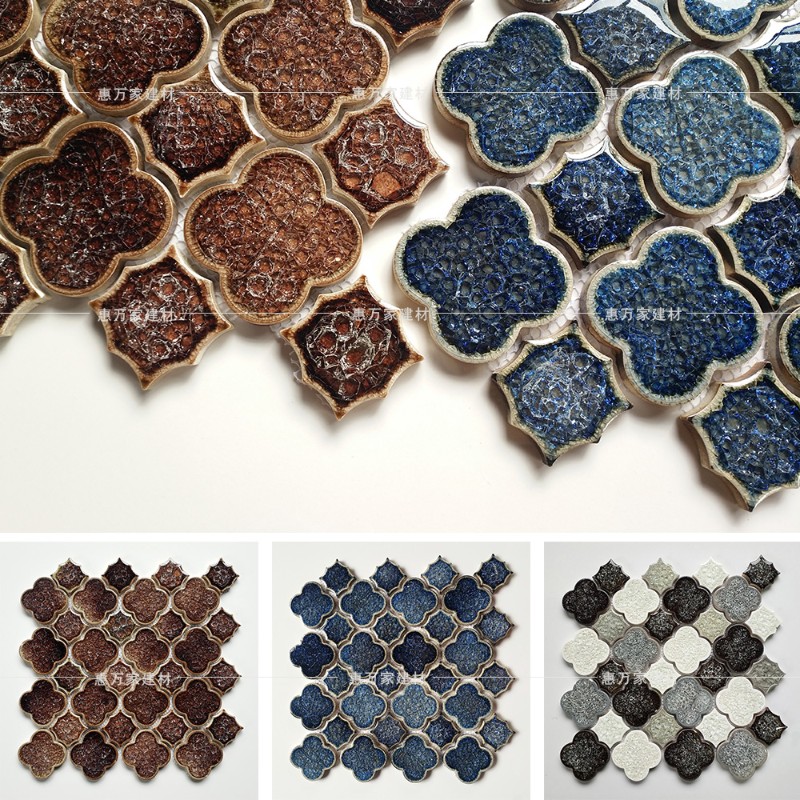 冰裂陶瓷马赛克瓷砖 梅s花拼花厨房卫生间浴室墙砖 背景墙装饰砖