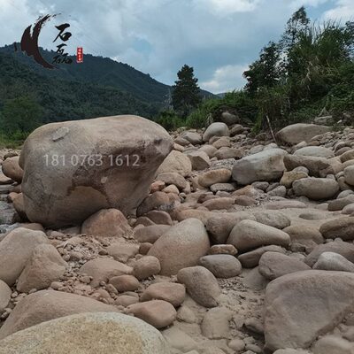 河滩石河卵石水冲鹅卵石水冲石产地填充石料大量供应砾石源头