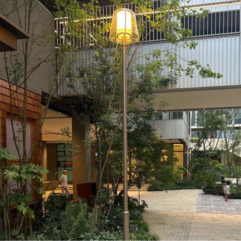北欧风格杆灯现简约别墅花园小区商业广场照明灯具LED庭院灯