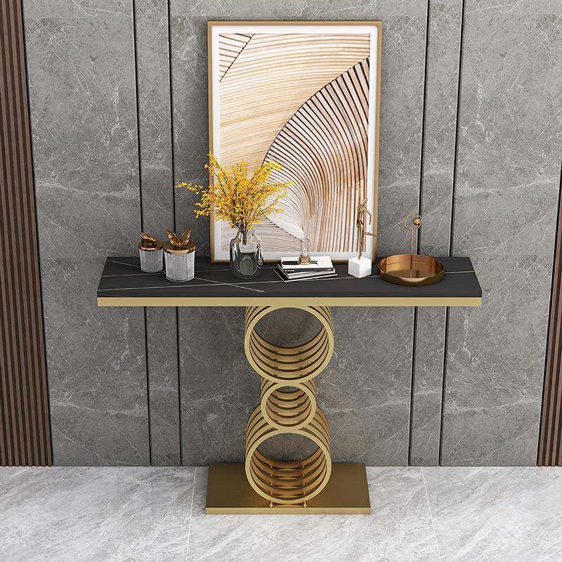 轻奢岩板大理石玄关桌玄关台条案现代简约玄关柜条几进门端景台