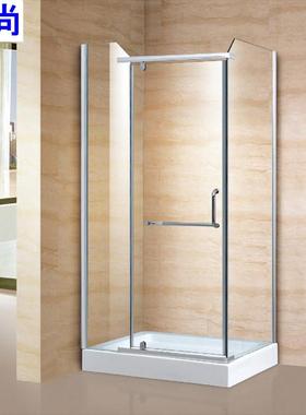 直销卫生间平开门淋浴房钢化玻璃方形沐浴房带底盘S6029