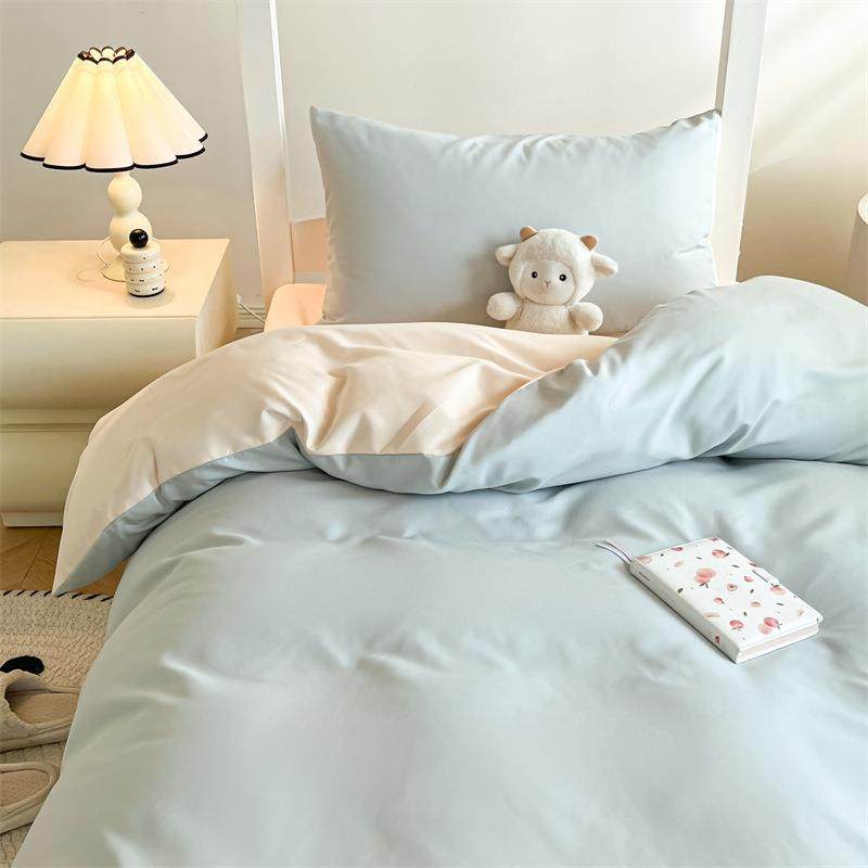 2024纯色学生宿舍上下铺床单人三件套床笠被套被罩床上用品四件套,电子元器件市场,其它元器件,淘宝优惠券,粉丝福利购,淘宝优惠卷