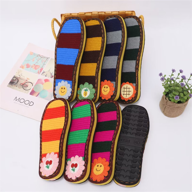 满5双送1双  绣花o拖鞋底子 毛线手工编织拖鞋底防滑耐磨钩针,纺织面料/辅料/配套,鞋底,淘宝优惠券,粉丝福利购,淘宝优惠卷