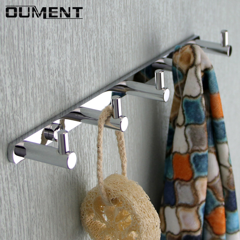 全铜衣钩挂钩墙壁 不锈钢鞋柜衣服衣帽钩 卫生间浴巾毛巾排钩打孔,家装主材,挂钩/挂衣钩,淘宝优惠券,粉丝福利购,淘宝优惠卷