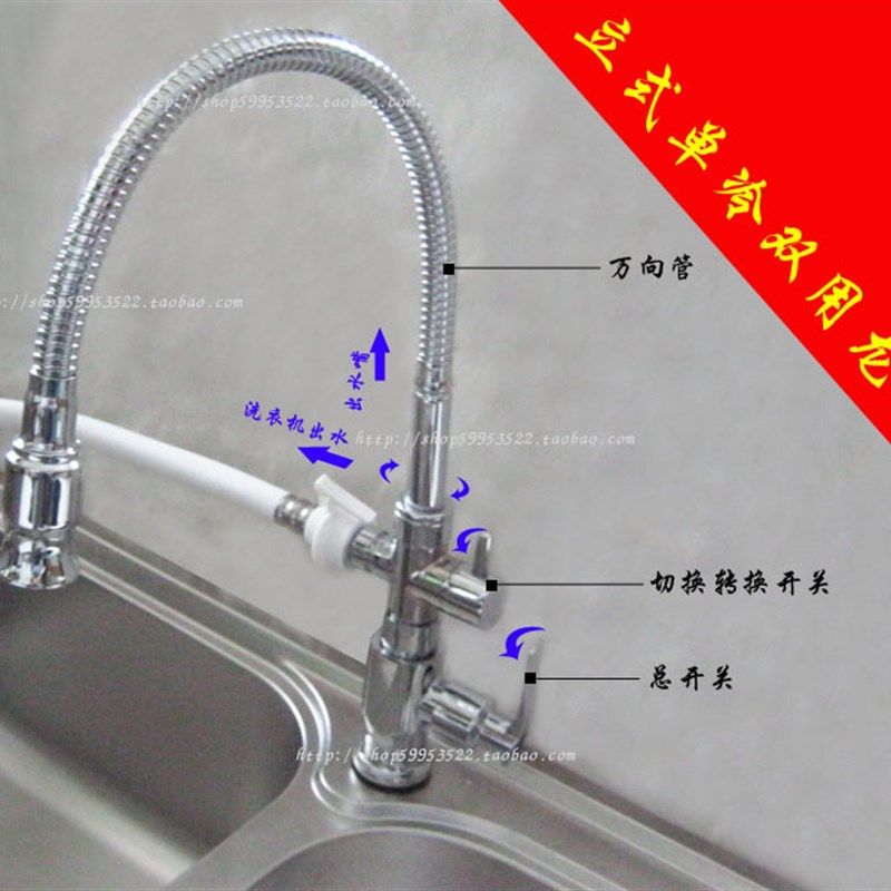 新款双用洗衣机拖把池单冷水龙头 立式多功能龙头 菜盆 台盆龙头,家装主材,洗衣机龙头,淘宝优惠券,粉丝福利购,淘宝优惠卷
