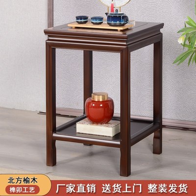 全实木盆景架多层置物架客厅中式鱼缸架子奇石底座阳台可移动花架