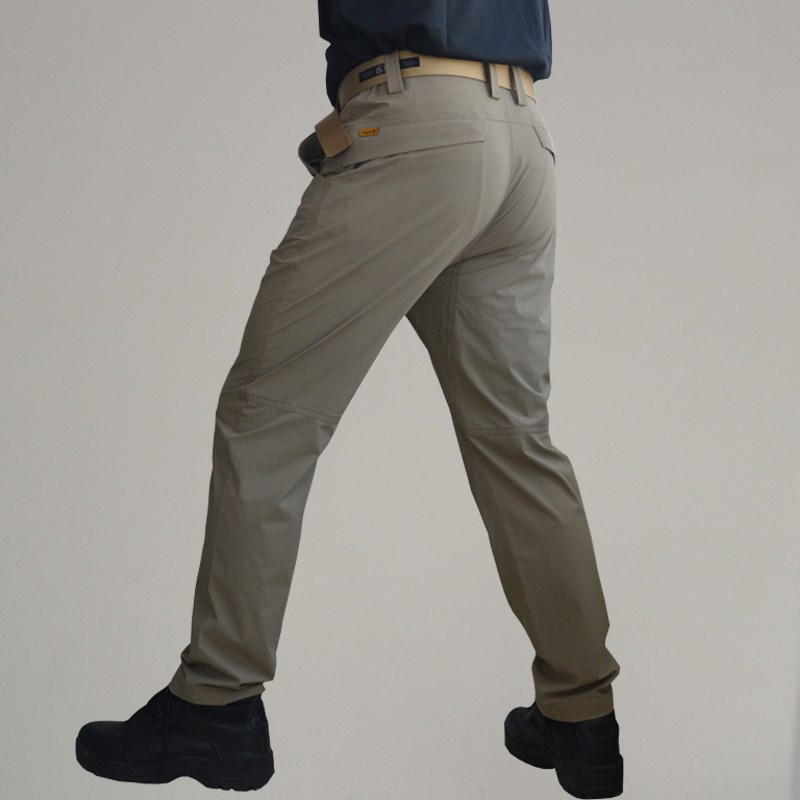 夏季男士战术西裤弹力商务休闲裤修身登山裤薄款户外速干裤子秋季