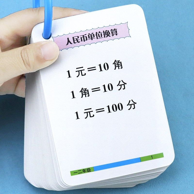 小学数学公式定理卡1-6年级带目录重量长度单位换算面积体积公式
