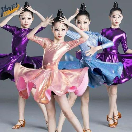 拉丁舞服装儿童女孩专业少儿舞蹈比赛练功演出表演服女童舞裙跳舞
