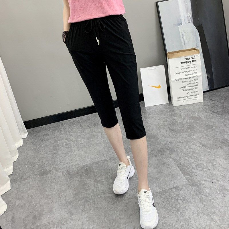 户外冰丝七分裤女夏季薄款宽松大码运动休闲跑步弹力短裤速干裤子,户外/登山/野营/旅行用品,速干裤,淘宝优惠券,粉丝福利购,淘宝优惠卷