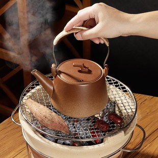 围炉煮茶烤火炉套装户外炭火炉打边炉炭炉火锅炉老式烧烤炉陶泥炉