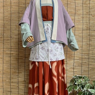 熹言 男女童汉服拍照摄影种田文宋制国风田耕纪表演衣服2