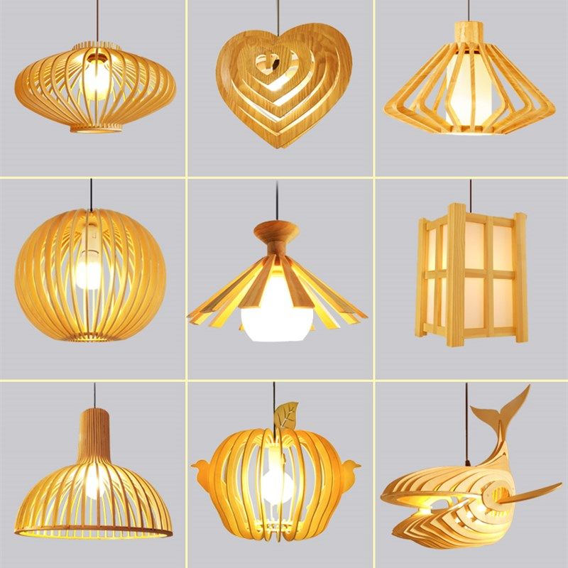 日式木艺吊灯禅意茶室灯具新中式餐厅灯床头灯卧室客厅鸟笼民宿灯,家装灯饰光源,餐厅吊灯,淘宝优惠券,粉丝福利购,淘宝优惠卷