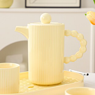 陶瓷冷水壶陶瓷凉水壶茶壶家用客厅耐高温大容量带盖北欧欧式茶壶