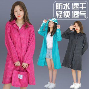 大人雨衣女可爱衣服式外套拉链可外穿式防水连体雨披女款长款徒步