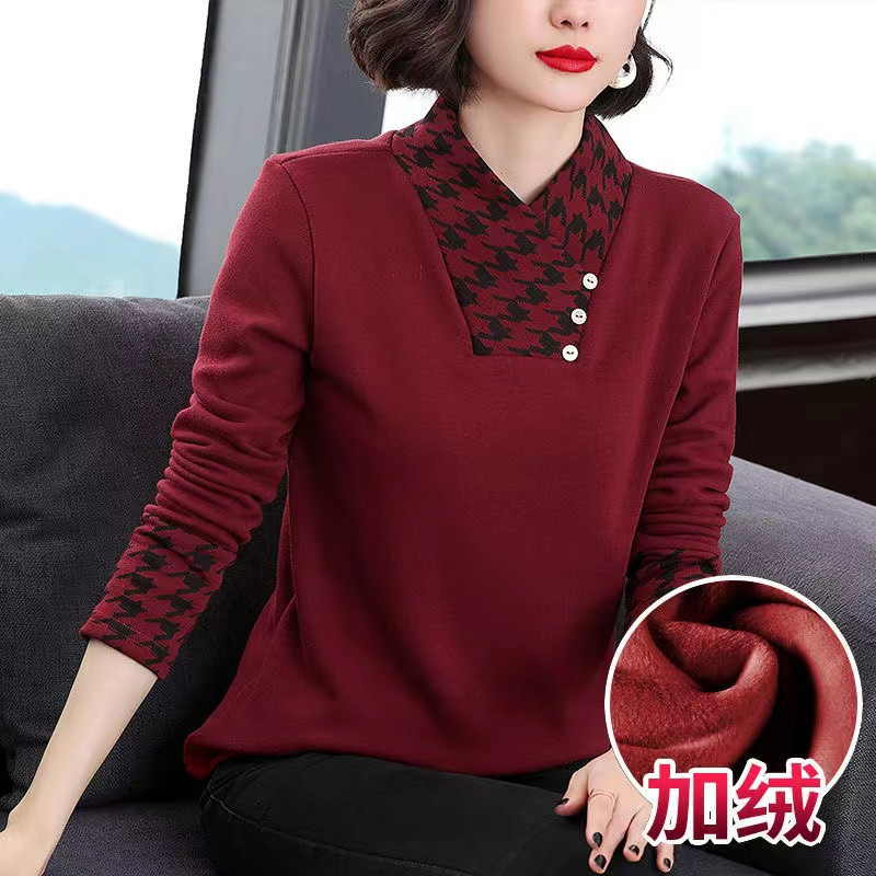 秋冬季女中老年大码妈妈装加绒加厚德绒打底衫高档保暖半高领上衣,女装/女士精品,大码内搭,淘宝优惠券,粉丝福利购,淘宝优惠卷