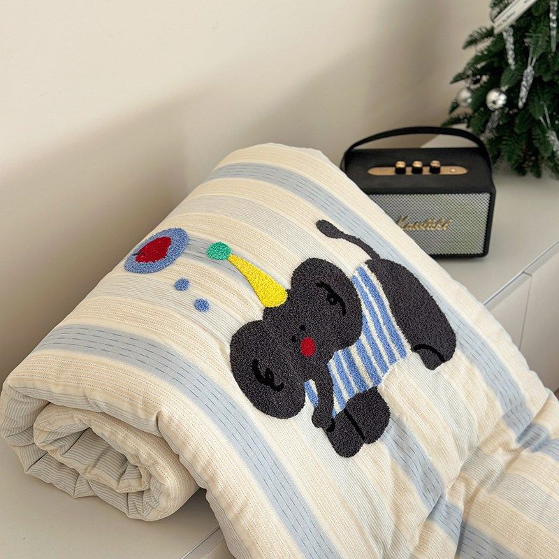 全棉双层纱布被子冬被加厚保暖新疆棉花被纯棉被芯儿童单人春秋被,床上用品,棉花被,淘宝优惠券,粉丝福利购,淘宝优惠卷