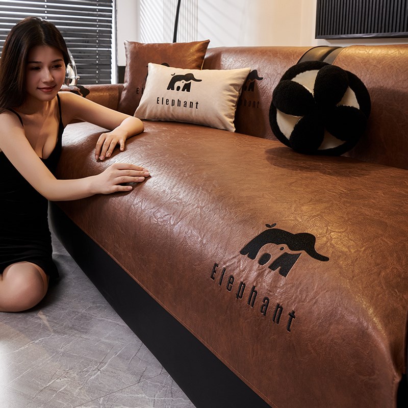 夏用皮沙发垫防滑皮质晾席沙发坐垫专用套罩夏天新U款夏季真皮垫