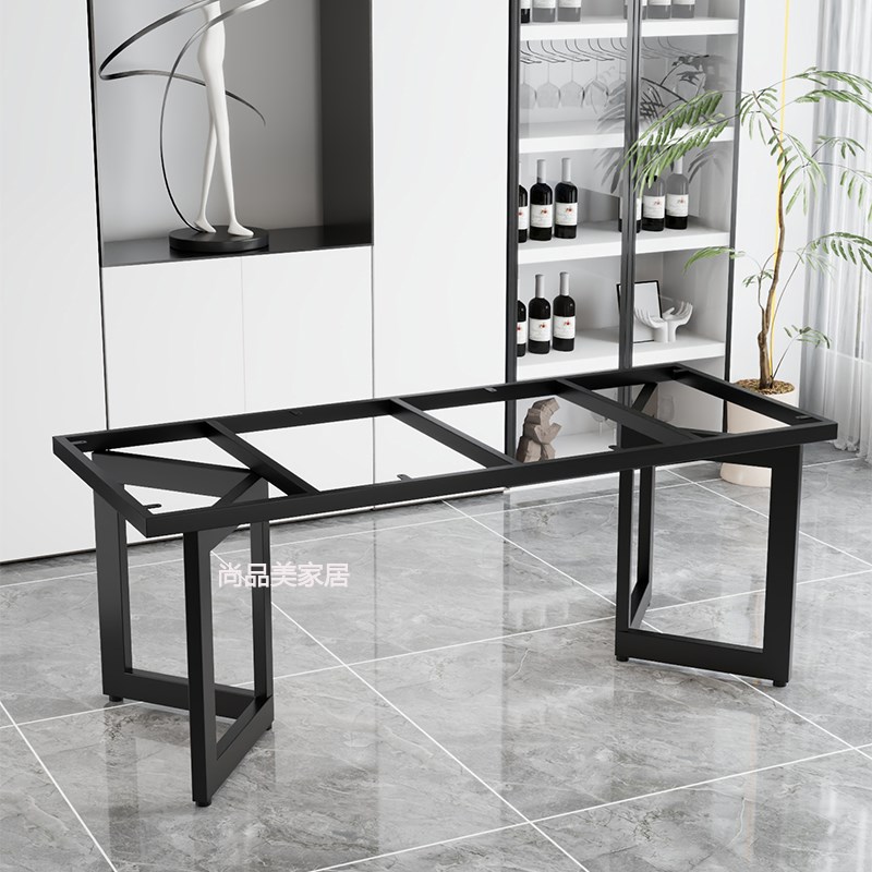 桌腿支架金属不锈钢n岩板大理石支撑脚三角铁艺定制桌子腿底座桌