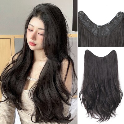 真人发假发片一片式假发女长发增发量蓬松卷发发片u型接发大波浪
