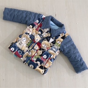 宝宝手工棉花棉袄棉裤 中小童棉袄儿童棉服