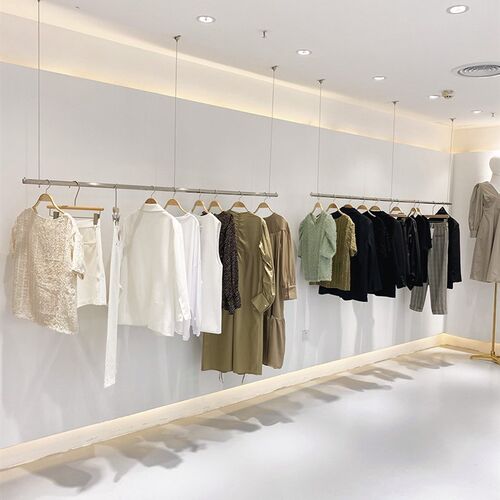 服装店展示架悬挂陈列架吊架童装挂衣架女装店吊顶货架单杆婚纱架