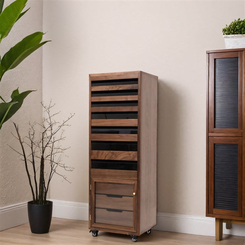 十层柜黑胡桃茶器边几推车珠宝文玩收纳柜茶碗紫砂可移动茶具整装,住宅家具,移动边几/推车,淘宝优惠券,粉丝福利购,淘宝优惠卷