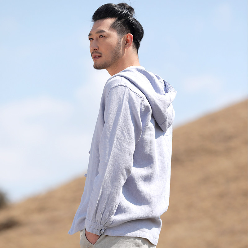 楠唐装男装中国风秋季复古盘扣短外套连帽中式麻上衣民族服装无畏,男装,唐装,淘宝优惠券,粉丝福利购,淘宝优惠卷