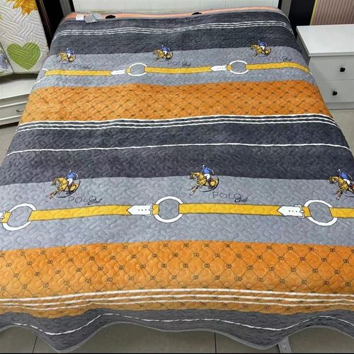 【牛奶绒床盖】加绒冬季两面双用床盖不起静电2*2.3