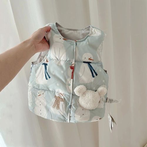 婴幼童宝宝秋季羽绒小马甲背心男女宝宝内穿外穿坎肩冬季保暖棉服