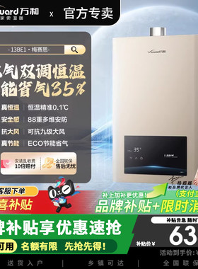 万和BE1燃气热水器13升家用水气双调恒温节能防冻天然气精准控温