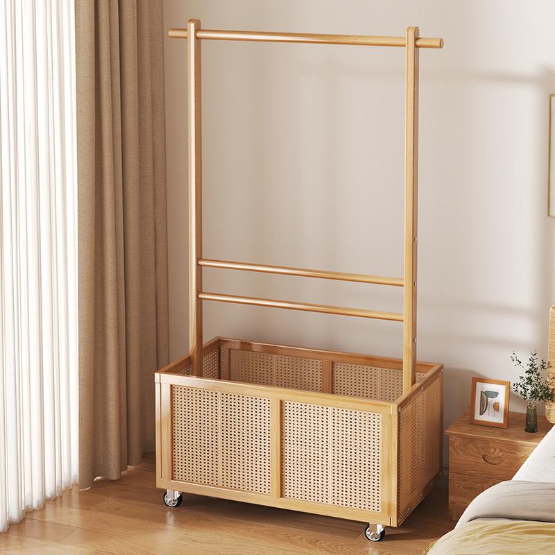 衣帽架实木可移动轻奢置物挂衣架家用落地卧室晾衣架简易加粗衣架