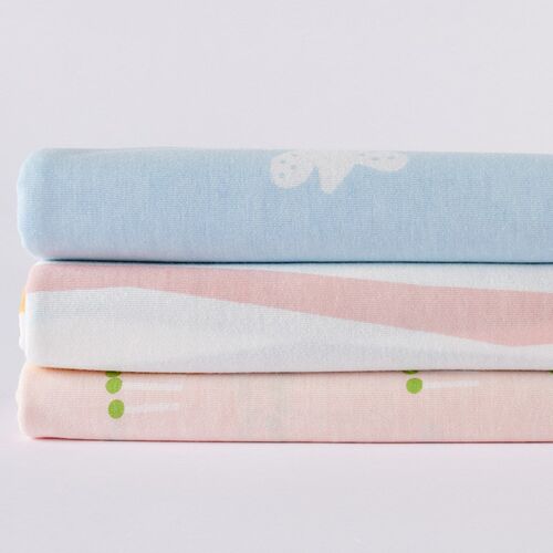 针织印花竹棉汗布 A类竹纤维面料 春夏款透气睡衣爬服布料